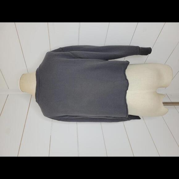 Aerie XS Grey with white rope cropped sweatshirt - Picture 3 of 5